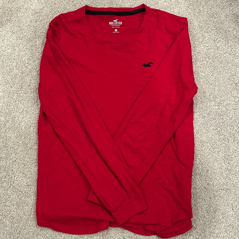 Red Hollister 100% cotton long sleeve, XS